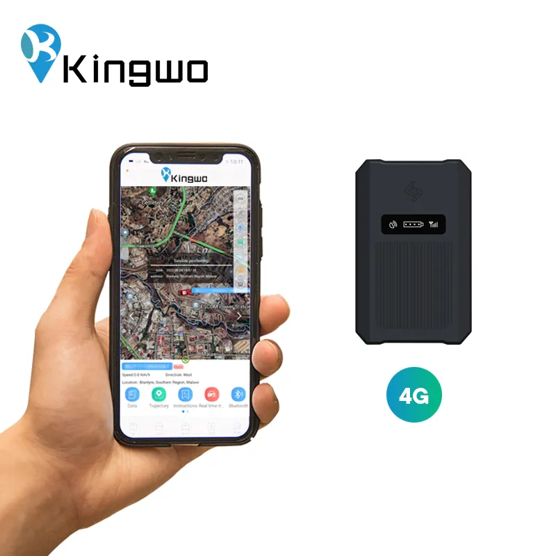 Kingwo 4G GPS трекер с предупреждениями о столкновениях, движении и удалении магнитов, ibeacon и шлюз