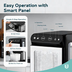 Machine à glaçons domestique ETL Wholesale 12 kg/jour, faible bruit, haute qualité, fabrication de glaçons en forme de pépites, pour comptoir - Product Image 6