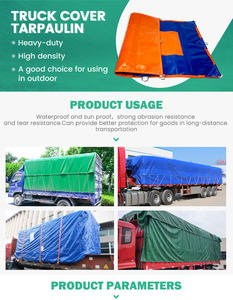 Couverture de camion durable, anti-poussière, de taille personnalisée, installation rapide, bâche robuste, bâche de <span class=keywords><strong>remorque</strong></span> en PE - Product Image 2