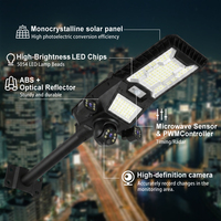 Lampadaire Solaire LED Tout-en-un 30W avec Caméra CCTV, Contrôle Intelligent de la Lumière, en ABS de Classe A – Meilleure Vente