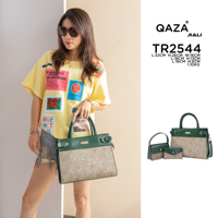 Ensemble de sacs à main pour femmes QAZA Factory personnalisés, grande capacité, en cuir PU, grand format, 3 en 1, sac fourre-tout, portefeuille, sac à bandoulière