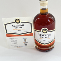Etiquette de luxe personnalisée dégradable en relief en feuille d'or logo autocollant pour bouteille en verre de vin rouge champagne