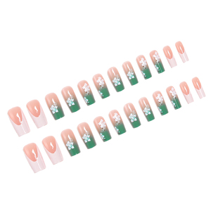 Faux ongles de luxe en gros, longs, en forme d'amande, à presser, motifs capsules roses français personnalisés, différentes tailles, étiquette privée - Product Image 4
