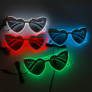 Kacamata LED Berkedip JUSTMARRIED Grosir Bingkai Hitam Bahan Plastik Ramah Lingkungan Dioperasikan dengan Baterai Hari Ayah - Product Image 5