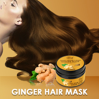 Marque privée Traitement professionnel des cheveux à la kératine Crème bio au gingembre Croissance des cheveux Masque nourrissant aux herbes pour la perte de cheveux des fourmis