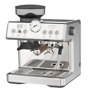 Mesin espresso grosir pabrik dengan penggiling 2200W mesin kopi otomatis penuh untuk bisnis listrik rumah