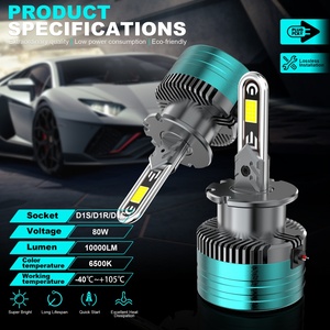 หลอดไฟหน้ารถยนต์ Sanvi D10 LED Auto LED  แบบไม่มี Error  ระบบ Canbus 80w 10000lm ซีรีส์ D รุ่น D1 D2 D3 D4 D5 D8 ไฟซีนอน  หลอดไฟหน้ารถยนต์ LED - Product Image 5