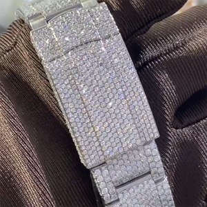 นาฬิกาเพชรคุณภาพสูง VVS Moissanite นาฬิกาข้อมือเพชรสเตนเลส904L กลไกอัตโนมัติกันน้ำ - Product Image 2