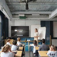 Tableau numérique interactif IBoard 4K UHD tactile 20 points compatible Android et Windows pour l'éducation et les conférences