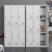 Coffre-fort de sécurité armoire cachette salle casier bureau armoire de rangement employé 6 portes armoire salle de sport casier en métal avec serrure à clé