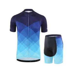 Ensemble de cyclisme pour hommes Eco Performance personnalisé, fabriqué en polyester recyclé, teintures durables, couleur personnalisée pour les cyclistes soucieux de l'environnement - Product Image 1