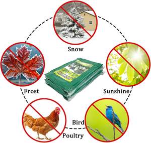 Housses de protection pour plantes avec fermeture éclair et cordon de serrage, protection contre le gel pour les plantes d'extérieur, idéales pour l'hiver et la protection contre les oiseaux - Product Image 4