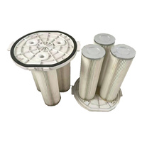 Cartouche filtrante en polyester de haute qualité pour collecteurs de poussière industriels, élément filtrant en PTFE pour collecteurs de poussière