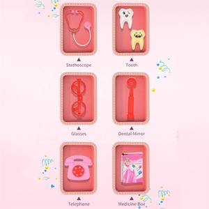 Jeu de faux outils médicaux en plastique pour enfants, jouet éducatif pour faire semblant, petits outils médicaux, ensemble pour filles - Product Image 5