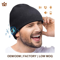 Topi Rajut Bluetooth Musik Nirkabel Headphone Musim Dingin Handsfree Unisex Pria Wanita Grosir Logo Kustom CE RoHS Pabrik OEM