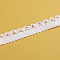 Vêtement sous-vêtements festonné picot dentelle élastique bande de sangle couture bourgeon bord élastique dentelle bande sangle sangle