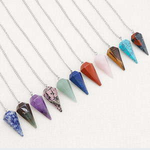 Tự nhiên Rose Quartz pha lê con lắc mặt điểm đá Quý Chữa bệnh con lắc - Product Image 6