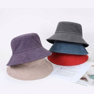 Custom Embroidery logo Fisherman Solid Fashion <b>Hat</b> Ourdoot <b>Flat</b> Top Wide Brim Summer Cap Green Corduroy Satin Lined Bucket <b>Hats</b> - Product Image 5