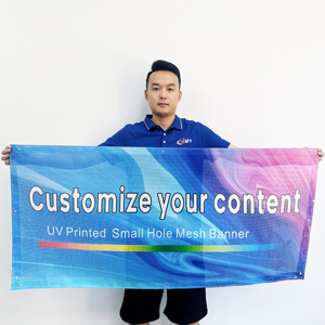 Tùy Chỉnh Kích Thước Lớn PVC Hàng Rào Lưới Quảng Cáo Biểu Ngữ Ngoài Trời <span class=keywords><strong>In</strong></span> Kỹ Thuật Số Với Grommets Tính Năng Di Động - Product Image 4