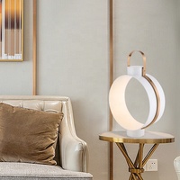 Lampe de Chevet Moderne en Métal Blanc au Design Contracté, Luminaire de Bureau, Lampe de Table Latérale JY6115