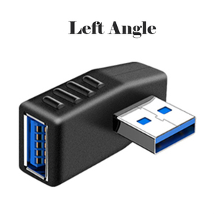 Adaptador USB 3.0 Tipo-A Macho a Hembra en Ángulo Arriba Izquierda Derecha Abajo - Product Image 5