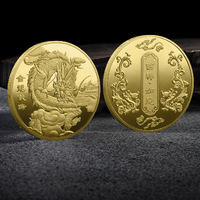 Chine usine défi fabrication de pièces en gros pièces porte-bonheur chinoises personnalisé argent vierge feng shui souvenir cadeau pièce en métal dragon