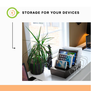 Desktop Storage Box Multi Compartment Phone <b>Tablet</b> Organizer 18L Rectangle <b>Standing</b> Type Office Organizer - Product Image 2
