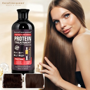 Crème capillaire à la kératine anti-frisottis de qualité professionnelle, formule 2-en-1 réparatrice et lissante pour cheveux abîmés - Product Image 3