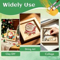 Panel Kayu 6x6 Inci, 4 Buah Papan Kanvas Kayu Persegi untuk Kerajinan, Papan Seni Kayu Kosong Tanpa Finishing untuk Kreasi Seni DIY