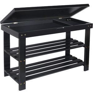 <span class=keywords><strong>Panca</strong></span> Portascarpe a 3 Ripiani in Bambù, Organizzatore per Ingresso <span class=keywords><strong>con</strong></span> Cassetto, Scaffale in Legno per Conservazione Scarpe - Product Image 3