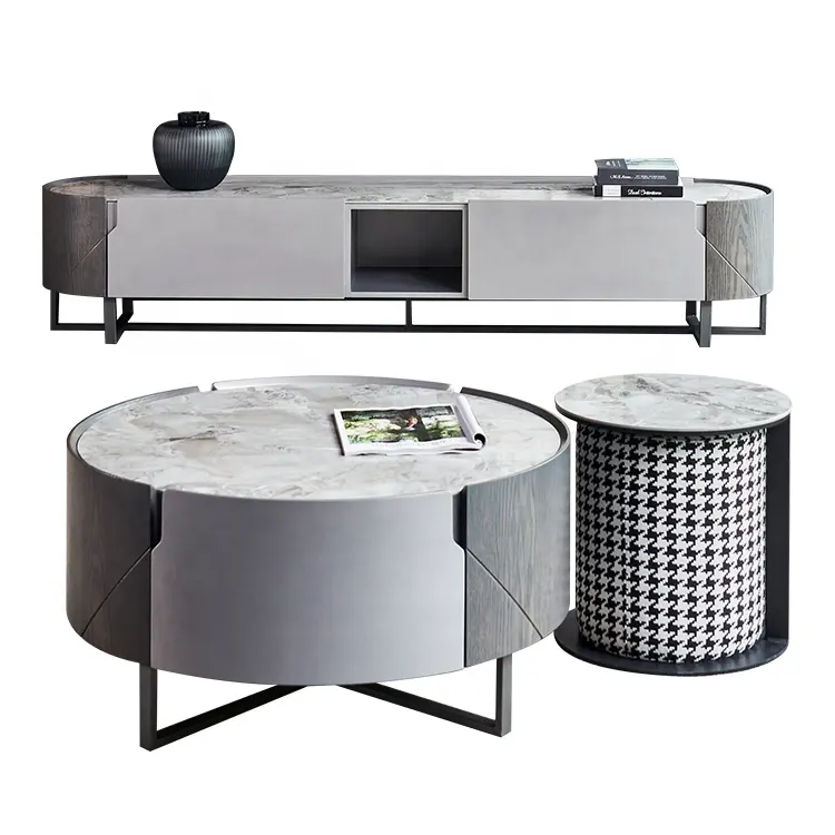 Fashional tasarlanmış uzatılabilir 2022 Tv standları dolap oturma odası mobilya Modern lüks kahve masası