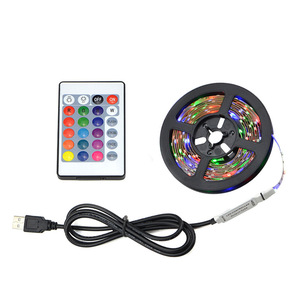 Luci LED USB striscia telecomando RGB SMD5050 30Led/<span class=keywords><strong>m</strong></span> DC5V 1M 2M 4M 5M nastro flessibile TV sfondo luces LED - Product Image 5