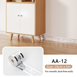 Strisce Adesive in PVC 10CM X 5M, <span class=keywords><strong>Bordi</strong></span> Flessibili per Decorazione di Pareti e Sfondi TV - Product Image 3