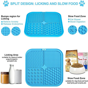 Tapis en silicone pour animaux de compagnie, gamelle anti-glouton pour chiens, assiette à lécher, tapis antidérapant en silicone pour chiens, fournitures d'entraînement alimentaire pour chiens - Product Image 4