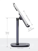 Support de bureau réglable pour smartphone LP280 UGREEN, support de tablette en ABS, accessoires de bureau, base lestée pour iPhone Samsung Xiaomi