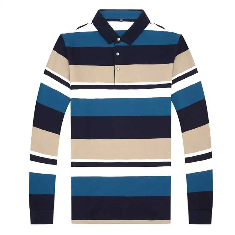 Men's Long Sleeve Polo Shirt - Durable & Stylish