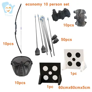 10 Kinderen/Volwassenen Goedkope Combat Boogschieten Set Eva Foam Tip Pijl Boog Set