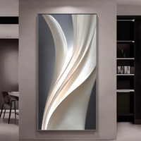 Art mural encadré minimaliste moderne, effet 3D, texture abstraite de vague, décoration intérieure pour salon