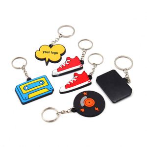 Cadeaux promotionnels, porte-clés personnalisés pas chers, animaux de dessin animé 2D, porte-clés en caoutchouc souple 3D, porte-clés en PVC - Product Image 1
