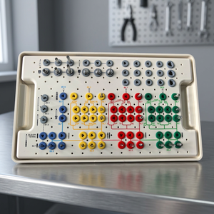 Cassette chirurgicale Straumann d'origine, ensemble d'outils d'implantation dentaire en plastique intact, certifié CE Classe II, manuel de chirurgie dentaire Blush - Product Image 3