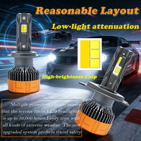 Phare LED tricolore haute puissance 180W avec télécommande, double tube en cuivre, non destructif, pour véhicules tout-terrain, 12V 6000K 20000 Lumens