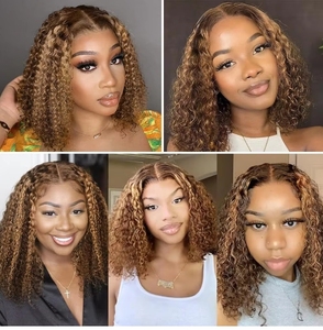 Popular Short Super Wave African Front Lace Women <strong>Wig</strong> Shedding No Tangle Soft Shiny Texture European American Style Brazilian - Product Image 6