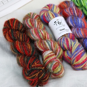 Qianke Yurou - Gorro y Bufanda de Punto Segmentado Teñido con <span class=keywords><strong>Hilo</strong></span> Acrílico Mezclado, Hecho a Mano, con Patrón de Rosas de Ganchillo - Product Image 1