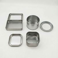 Petite boîte en fer blanc avec fenêtre transparente, emballage métallique pour bonbons, cadeaux, bijoux, conteneur rectangulaire ou rond en fer blanc de qualité alimentaire