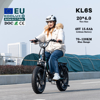 Vélo électrique pliable longue portée 70-100 km, pneus larges 20*4 pouces, suspension intégrale, cadre bas, Fatbike EN15194, stock UE