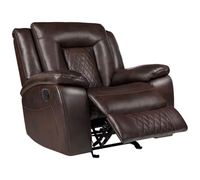 Sofá Reclinable Profesional de Cuero y Madera para Masajes, Conjunto Seccional de Diseño Moderno para Sala de Estar, Sofá Reclinable con Botones para Cine en Casa