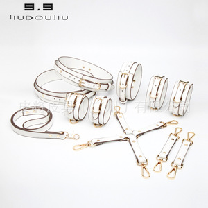 Jouets sexuels SM, bondage, menottes, colliers de masturbation, accessoires BDSM en cuir, outils de flirt pour couples - Product Image 1
