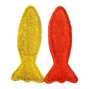 Natural Loofah Modern Cartoon <b>Ball</b> Pet Toy Plant Fiber Edible <b>Dog</b> & Catnip Simulation Fish Teeth Cleaning Toy - Product Image 1