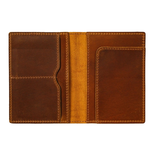Vintage Handmade Passport Cover Genuine Leather First Layer Cowhide Leather Protective Jacket Passport Holder