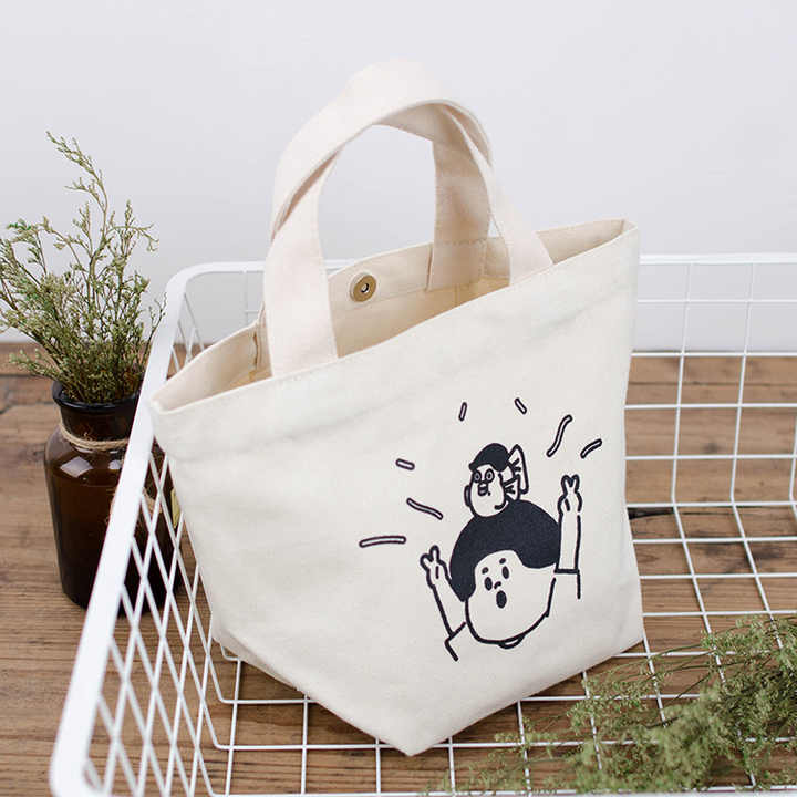 Custom Design Women Mini Cotton Canvas Tote Bag Waterproof
